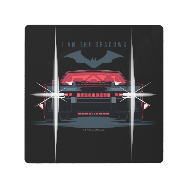 Impresión En Metal Batman Batmobile - Yo soy las sombras (Anverso)