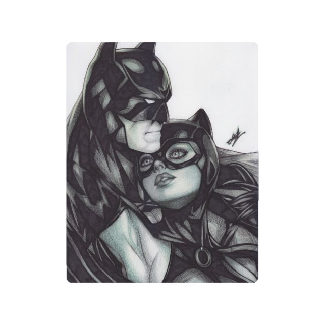 Impresión En Metal Batman & Catwoman ~ Bruce wayne & Selina Kyle (Anverso)