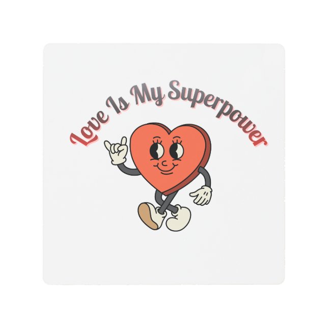 Impresión En Metal Be Mine 2026 – Retro Valentine Love Typography (Anverso)