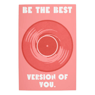Impresión En Metal Be the Best Version of You – Minimalist Retro Red 