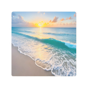 Impresión En Metal Beach Sunset