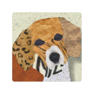 Impresión En Metal Beagle Marquetry