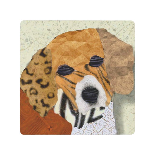 Impresión En Metal Beagle Marquetry (Anverso)