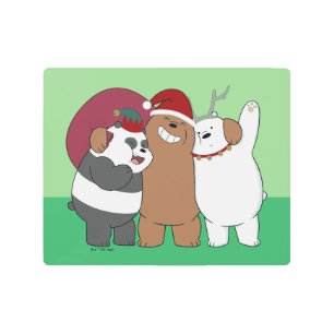 Impresión En Metal Bear Bears - Saludos de la temporada