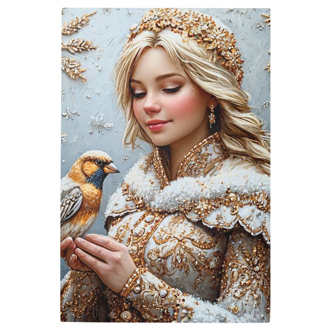 Impresión En Metal Beautiful Snow Maiden (Anverso)