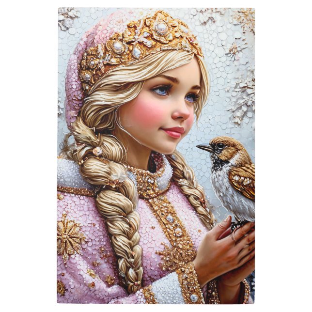 Impresión En Metal Beautiful Snow Maiden (Anverso)