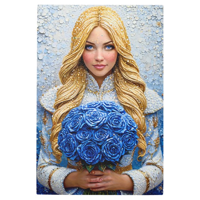 Impresión En Metal Beautiful Snow Maiden (Anverso)