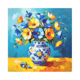 Impresión En Metal Beautiful Vase of Flowers 