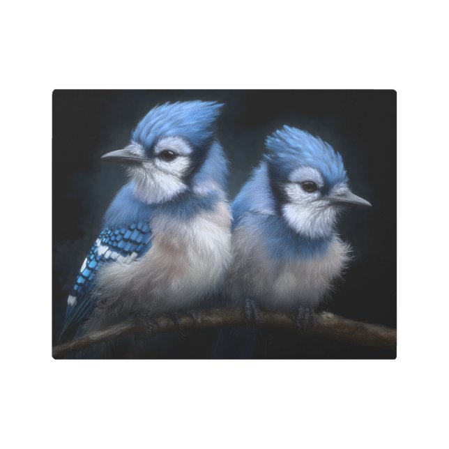 Impresión En Metal Bebé Blue Jays (Anverso)