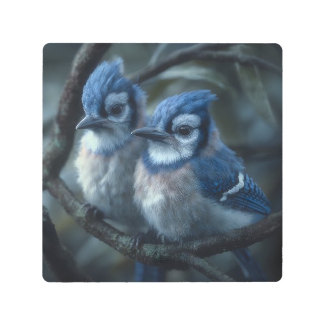 Impresión En Metal Bebé Blue Jays (Anverso)