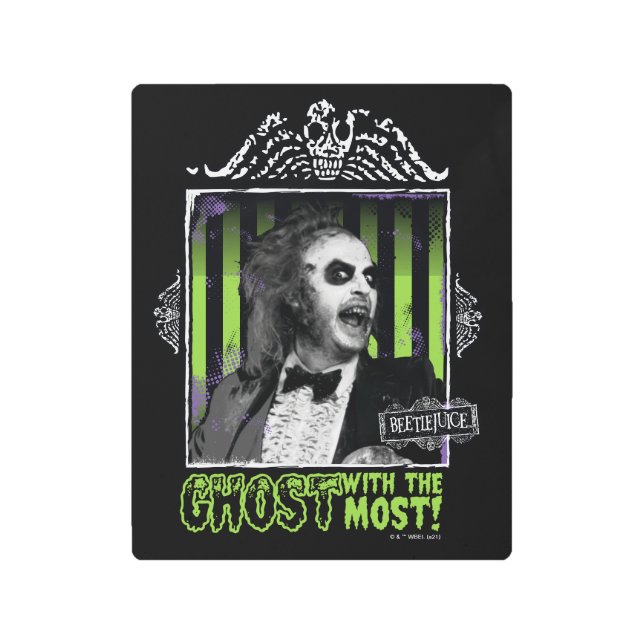 Impresión En Metal Beetlejuice | "Ghost With The Most" Portrait (Anverso)