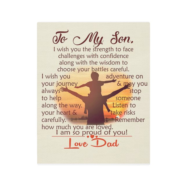 Impresión En Metal Best Gift For Son | To My Son Quotes (Anverso)