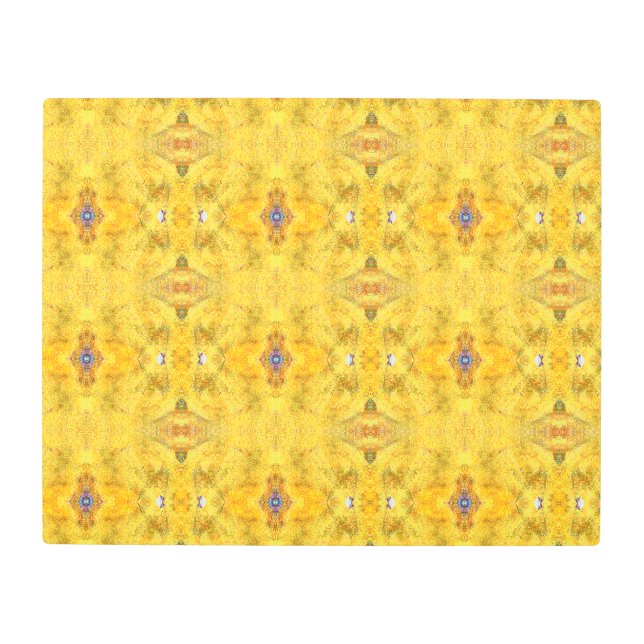 Impresión En Metal Bestia Azul Corriendo Amarillo (Anverso)