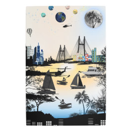 Impresión En Metal Bianco, nero e colori