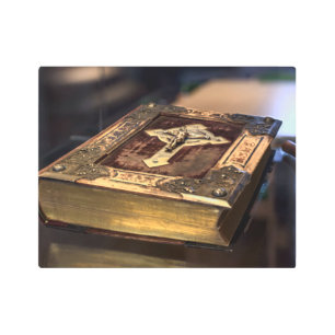 Impresión En Metal Biblia cristiana antigua