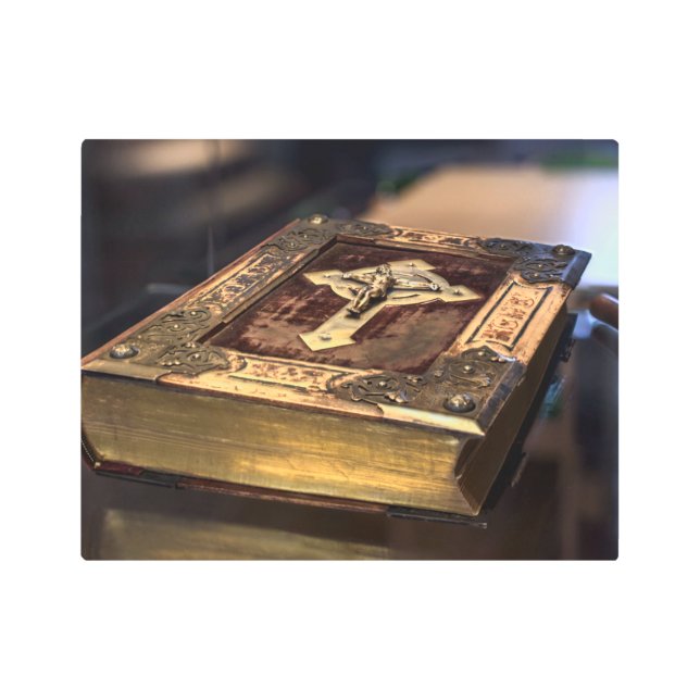 Impresión En Metal Biblia cristiana antigua (Anverso)