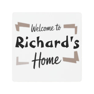Impresión En Metal bienvenida a la firma personalizada de Richards