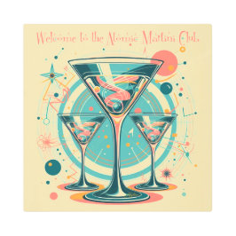 Impresión En Metal Bienvenidos A La Triple Obra Atómica Martini Club