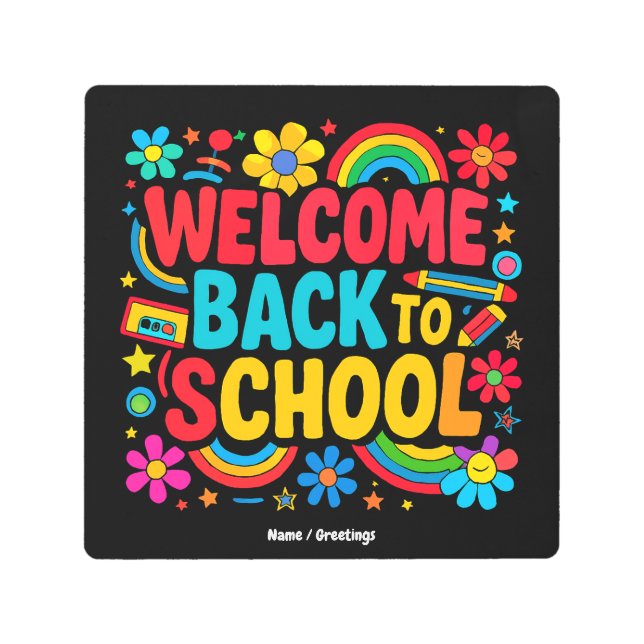 Impresión En Metal Bienvenidos de nuevo al aprecio de los niños maest (Anverso)