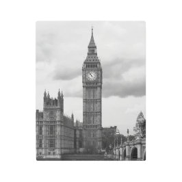 Impresión En Metal Big Ben Black & White Wall Art