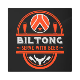 Impresión En Metal Biltong Y Cerveza