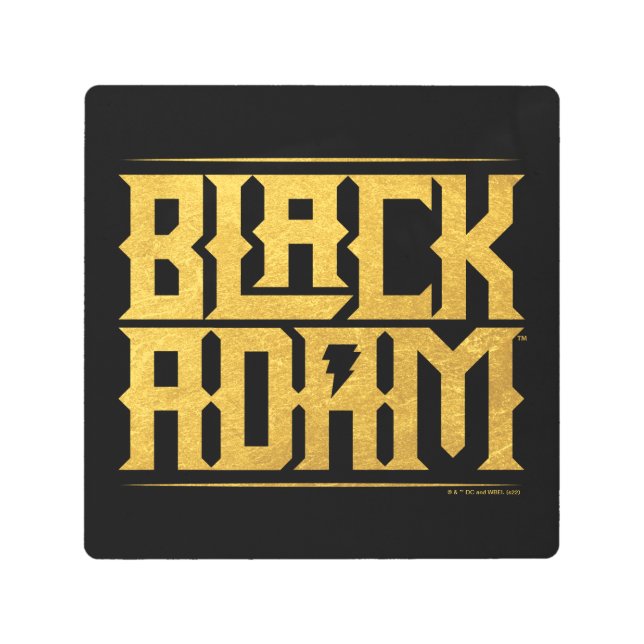 Impresión En Metal Black Adam Stacked Name Graphic (Anverso)