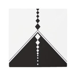 Impresión En Metal Black and White Geometric Diamonds