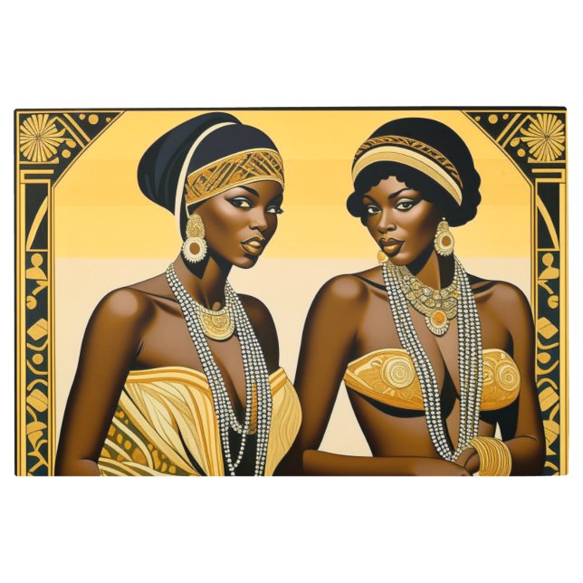 Impresión En Metal Black Art Deco Beauties Harlem Renaissance (Anverso)