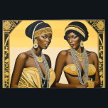 Impresión En Metal Black Art Deco Beauties Harlem Renaissance<br><div class="desc">El arte dentro de las "Bellezas del Art Deco Negro" rinde homenaje a la rica historia del Art Deco y añade un toque contemporáneo y culturalmente resonante. Audaces y empoderadoras, estas obras de arte capturan la esencia de la belleza negra con un estilo moderno y distintivo. El uso de tonos...</div>