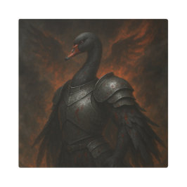 Impresión En Metal Black Swan Knight – Dark Fantasy Warrior