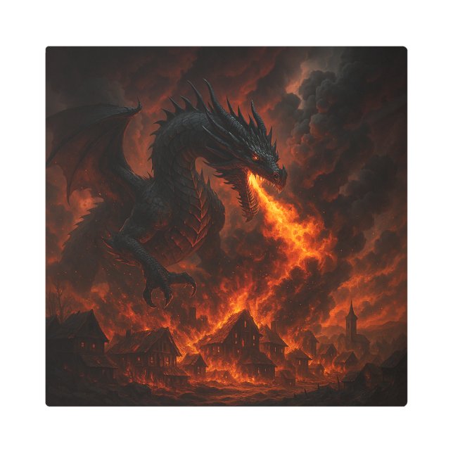 Impresión En Metal Blackfire Dragon Rampage (Anverso)