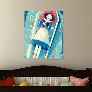 Impresión En Metal Blancanieves en el ataúd de cristal