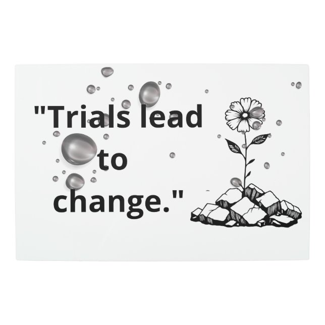 Impresión En Metal Bloom Through Trials – Strength from the Cracks (Anverso)