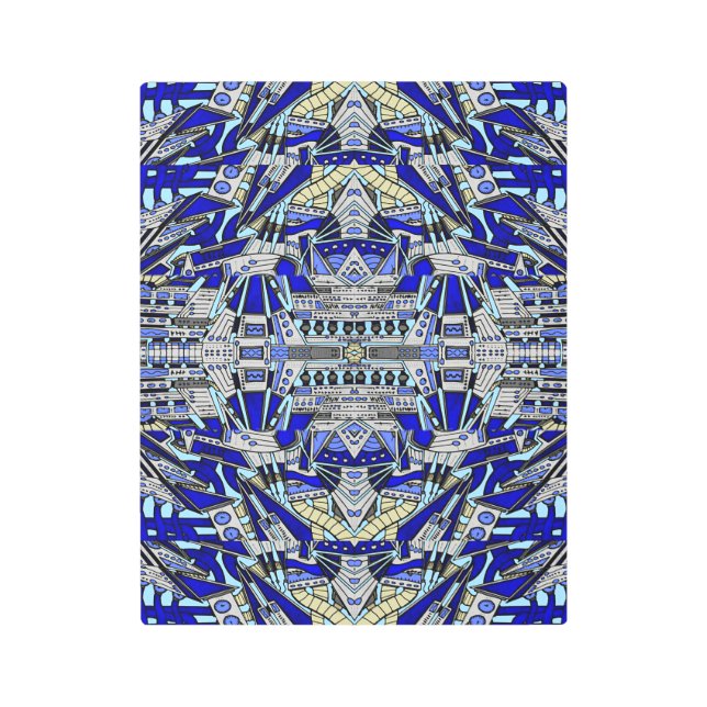 Impresión En Metal Blue Aéter Lattice (Anverso)