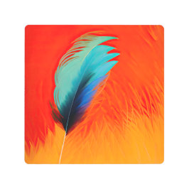 Impresión En Metal Blue Feather