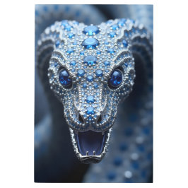 Impresión En Metal Blue Gem Snake Wall Art