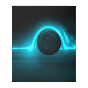 Impresión En Metal Blue Horizon Blackhole Metalizado Wall Art
