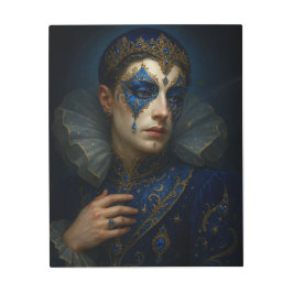 Impresión En Metal Blue Masquerade Metal Wall Art - Venetian Mask 