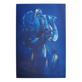 Impresión En Metal Blues saxofónicos