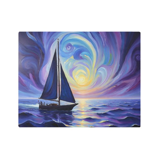 Impresión En Metal BlueSailBoat (Anverso)