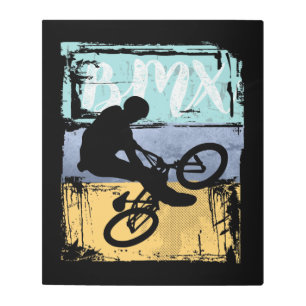 Impresión En Metal BMX Tee - Videociclista BMX Retro Vintage