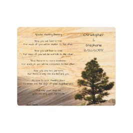 Impresión En Metal Boda Apache bendiciendo piedra y árbol marrones cl