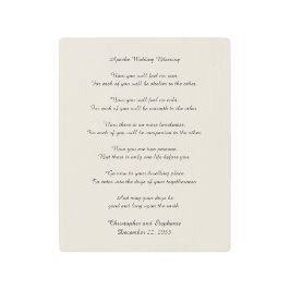 Impresión En Metal Boda apache Blessing Faux Burlap Fondo