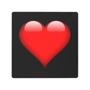 Impresión En Metal Boda de amor de moda del corazón rojo