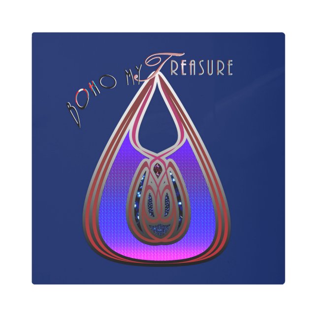 Impresión En Metal Boho My Treasure (Anverso)