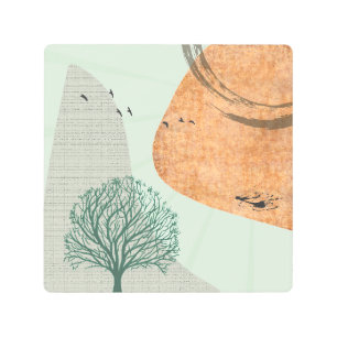 Impresión En Metal Boho Tree