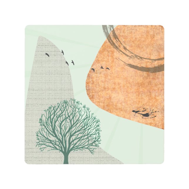 Impresión En Metal Boho Tree (Anverso)