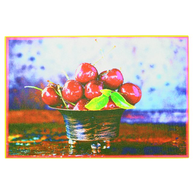 Impresión En Metal "Bolla De Fruta De Cerezas" Foto Cuta. ¡Hazte con  (Anverso)
