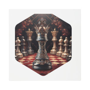 Impresión En Metal Bonita pieza de ajedrez de estilo barroco - La Rei