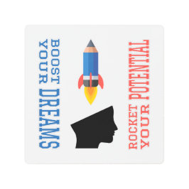 Impresión En Metal Booster soñador y cohete potencial